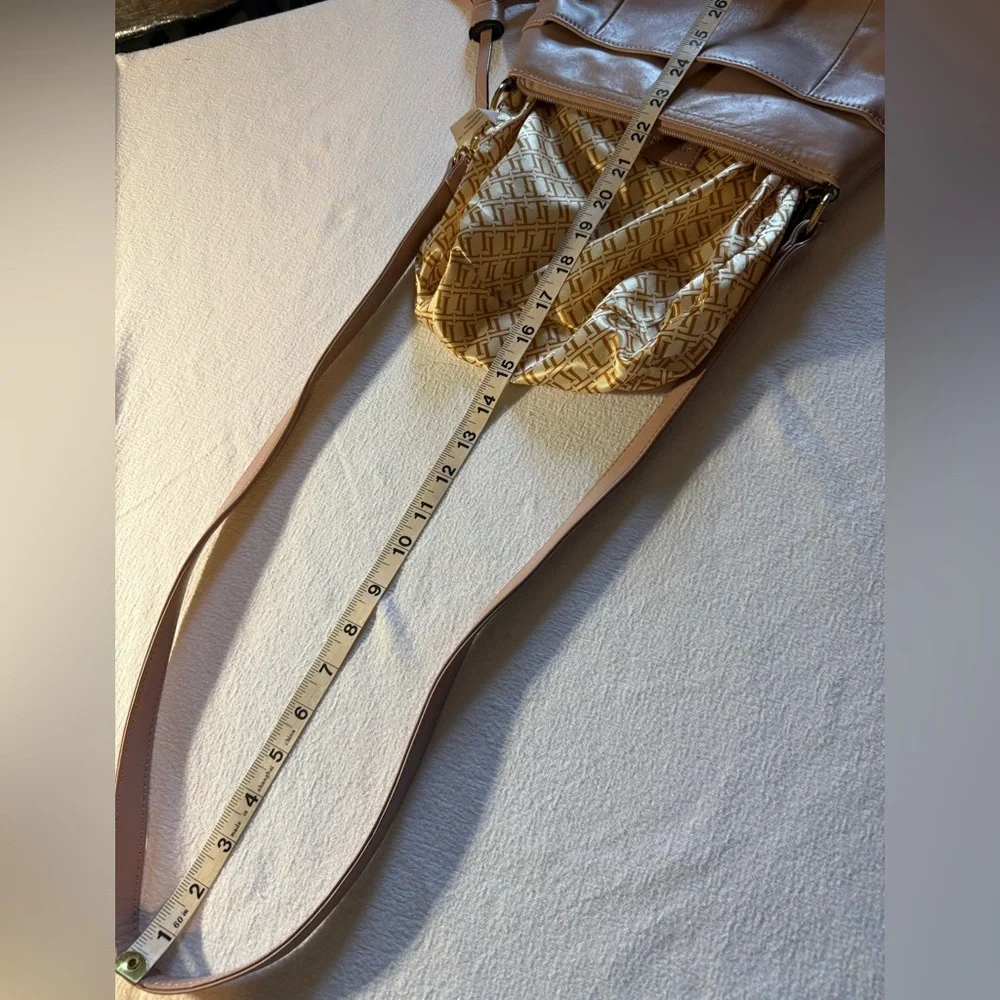Soft Leather Tignanello Beautiful Soft Pink   Crossbody Bag Gold Hardware